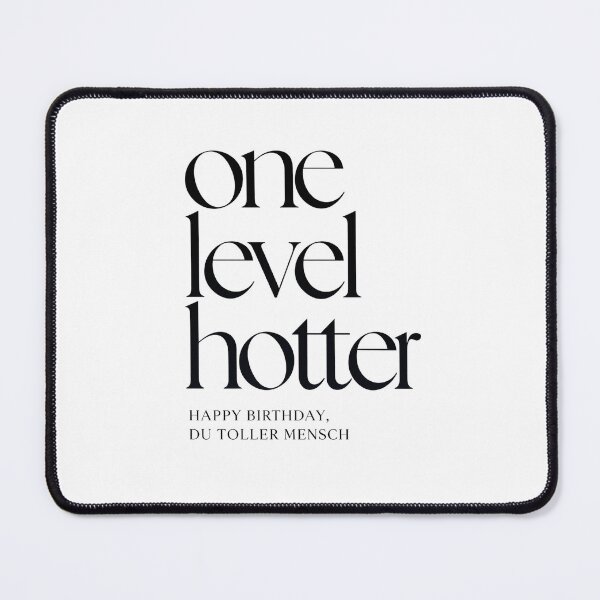Item preview, One Level Hotter Happy Birthday Du Toller Mensch Minimalist Birthday designed and sold by krystalRomanart.