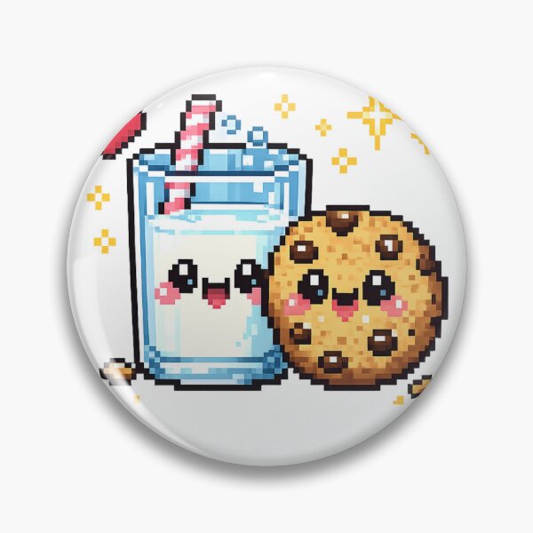 Item preview, Retro Pixel Cute Kawaii Milk & Cookie designed and sold by redsharkuk.