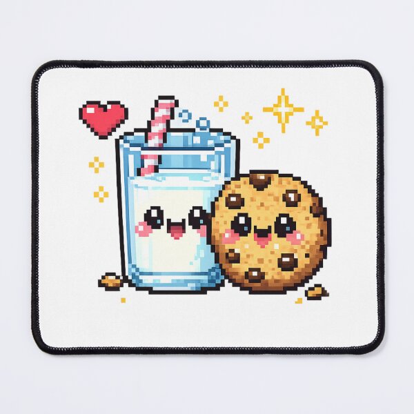 Item preview, Retro Pixel Cute Kawaii Milk & Cookie designed and sold by redsharkuk.