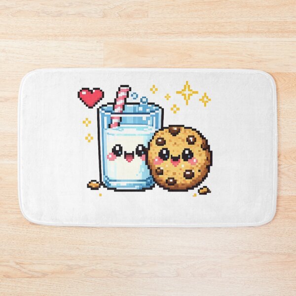 Item preview, Retro Pixel Cute Kawaii Milk & Cookie designed and sold by redsharkuk.