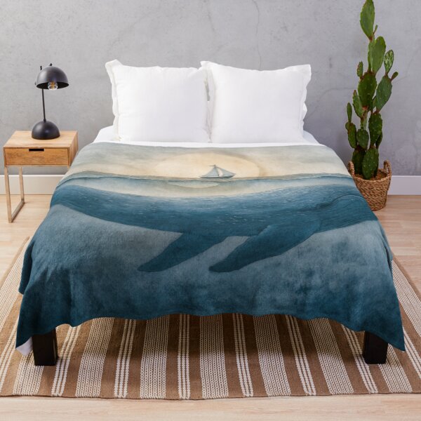 Item preview, Whale swims under a boat at sunset designed and sold by anytka.