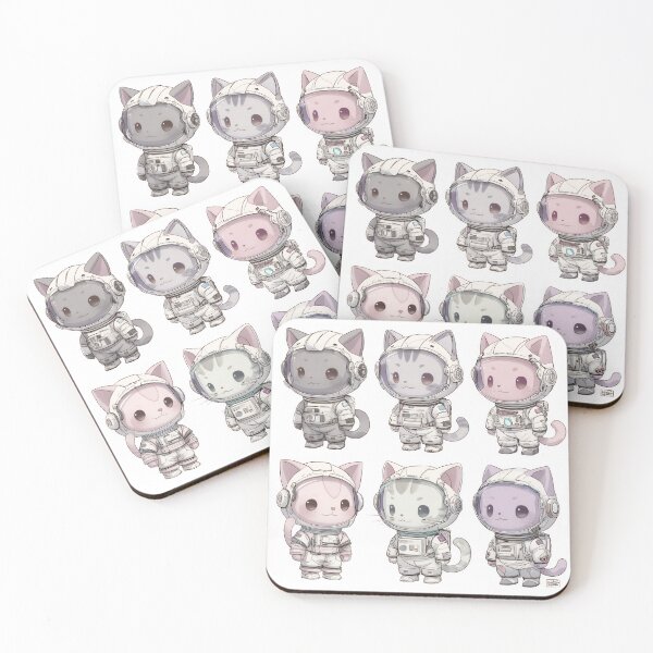 Item preview, Cute Chibi Astronaut Cats in Pastel Suits – Kawaii Space Kitties Collection designed and sold by EK-World.