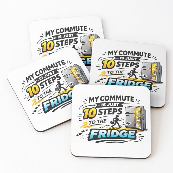 Item preview, My Commute Is Just 10 Steps To The Fridge Funny Work From Home Design designed and sold by ZYNORAworld.