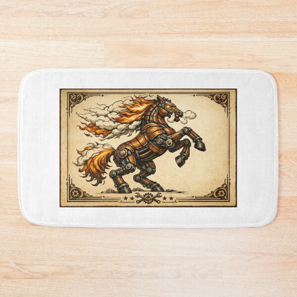 Item preview, Wild Untamed Steampunk Mustang designed and sold by furrydrool.