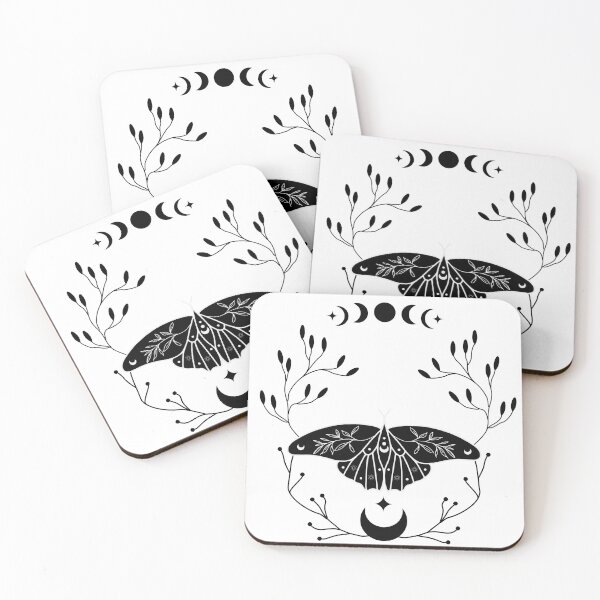 Item preview, Celestial Moth Illustration – Moon Phase Botanical Design designed and sold by eachside-nik.