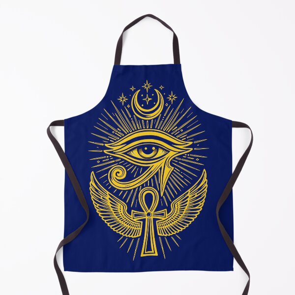 Item preview, Golden Eye of Horus Ankh Symbol – Ancient Egyptian Protection Art designed and sold by GulfSignature.