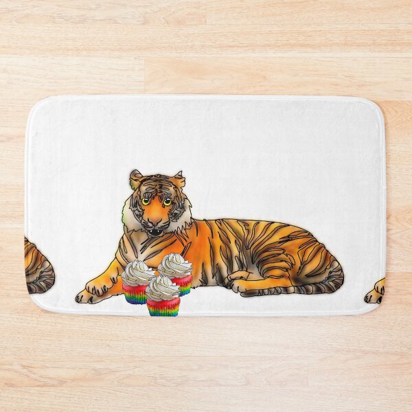 Item preview, Maple the Tiger With rainbow cupcakes mukbang– Animalzandfood  designed and sold by Ashley’sAnimalz.
