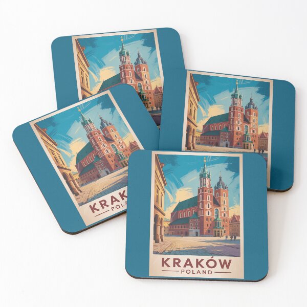 Item preview, Krakow Poland Illustration Travel Art Vintage designed and sold by KrisSidDesigns.