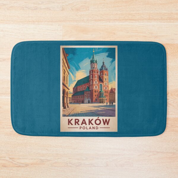 Artikelvorschau, Krakau, Polen, Illustration, Reisekunst, Vintage entworfen und verkauft von KrisSidDesigns.