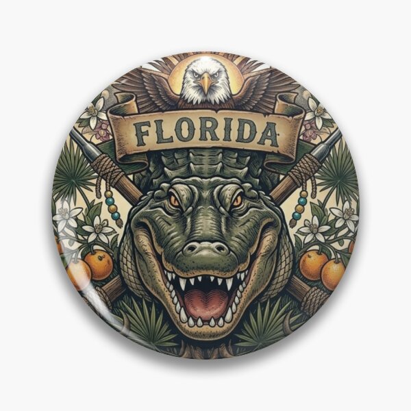 Item preview, Florida Alligator Neo-Traditional Tattoo Style Everglades T-Shirt designed and sold by VibeStudios268.