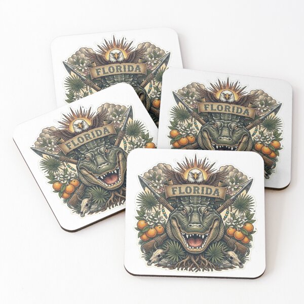 Item preview, Florida Alligator Neo-Traditional Tattoo Style Everglades T-Shirt designed and sold by VibeStudios268.
