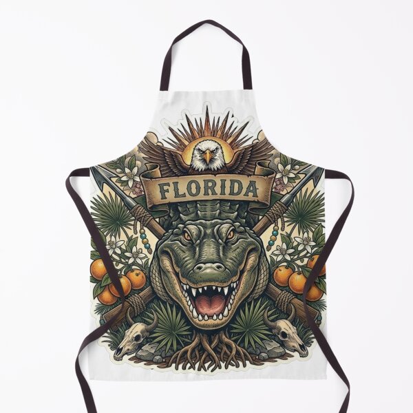 Item preview, Florida Alligator Neo-Traditional Tattoo Style Everglades T-Shirt designed and sold by VibeStudios268.