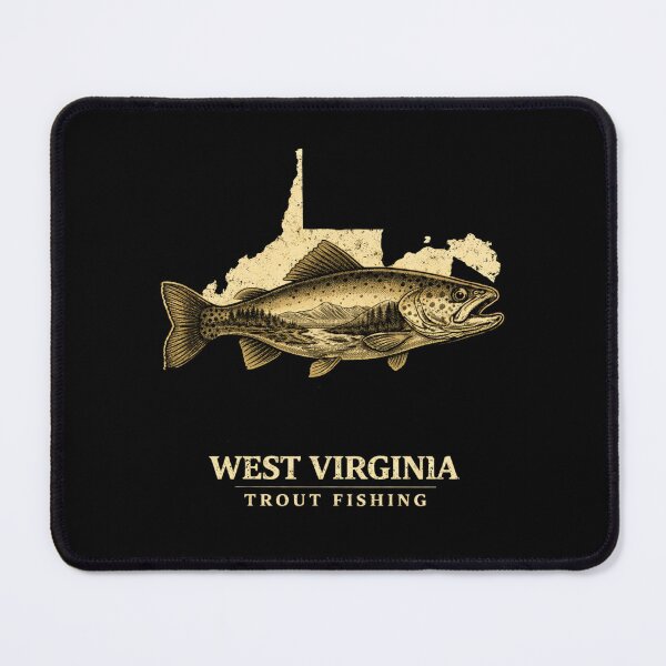 Item preview, West Virginia Trout Fishing Shirt – WV Fly Fishing Tee, Trout Angler Design, Vintage Fishing Shirt, Fisherman Gift designed and sold by WildWonderfulWear.