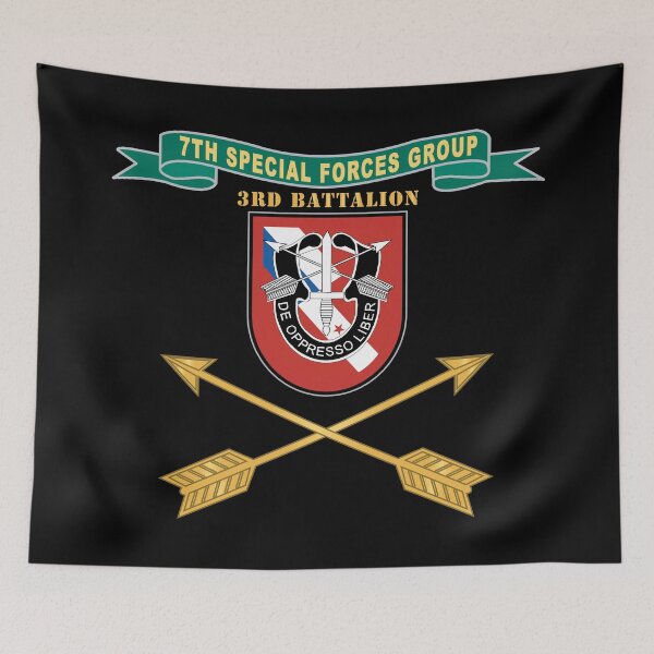 Item preview, Army - 3rd Battalion, 7th Special Forces Group - Flash w Ribbon - Br X 300 designed and sold by Military Insignia Products.