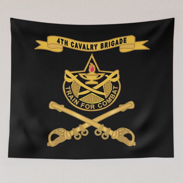 Item preview, Army - 4th Cavalry Brigade w Ribbon - Br X 300 designed and sold by Military Insignia Products.