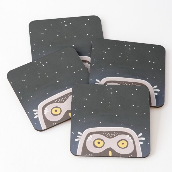 Little Owl Coasters (Set of 4)