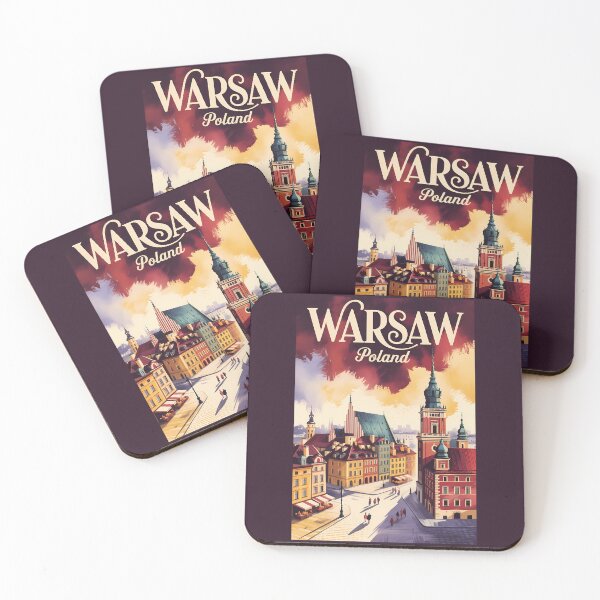 Item preview, Warsaw Poland Illustration Travel Art Vintage designed and sold by KrisSidDesigns.