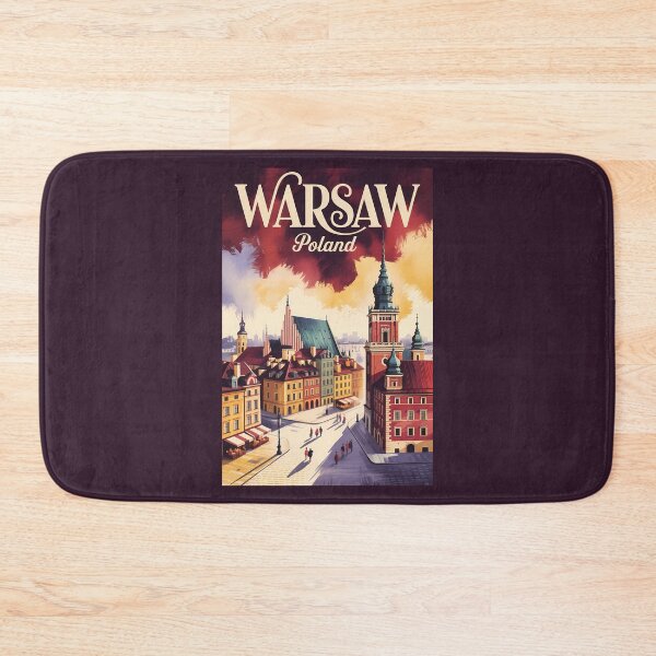 Item preview, Warsaw Poland Illustration Travel Art Vintage designed and sold by KrisSidDesigns.