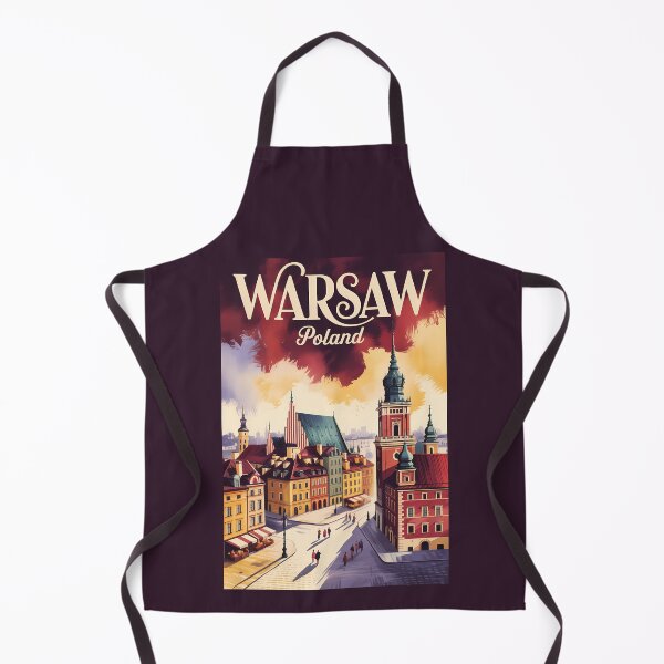 Item preview, Warsaw Poland Illustration Travel Art Vintage designed and sold by KrisSidDesigns.