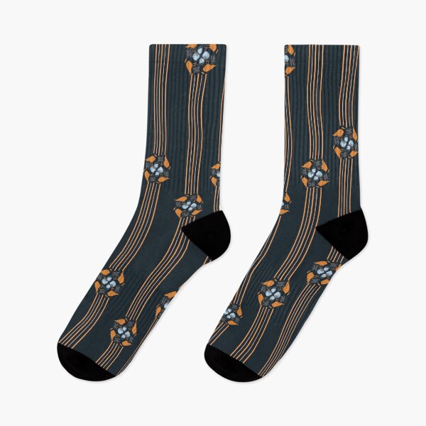 Item preview, Maryland Shore Vertical Stripes Seagulls & Shells Orange on Dark designed and sold by Digitalmyth's Designs.