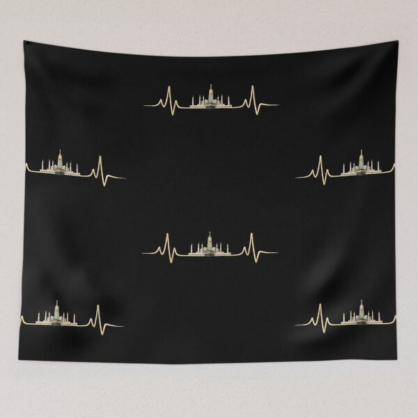 Item preview, Heartbeat of Faith – Makkah Clock Tower & Kaaba Islamic Skyline designed and sold by D-Islamic.