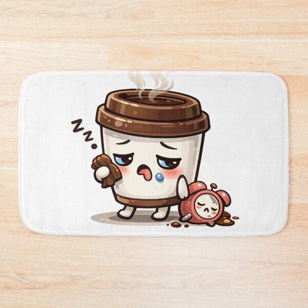 Item preview, Tired Coffee Cup Kawaii  designed and sold by redsharkuk.