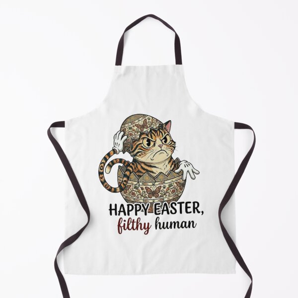 Item preview, Funny Angry Easter Tabby Cat in Detailed Egg - Filthy Human Quote designed and sold by PoomDesign.