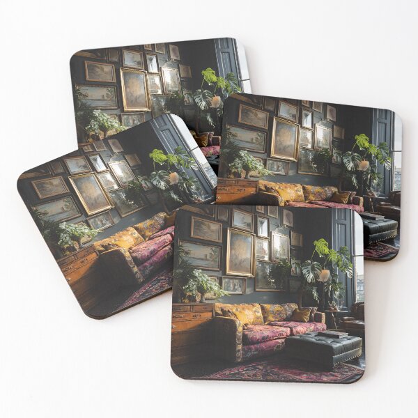 Item preview, Dark Maximalist Living Room with Eclectic Gallery Wall & Vintage Furniture designed and sold by EK-World.