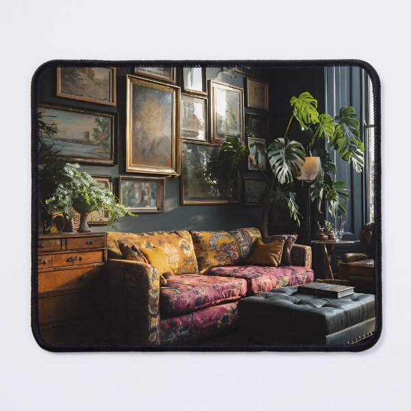 Item preview, Dark Maximalist Living Room with Eclectic Gallery Wall & Vintage Furniture designed and sold by EK-World.