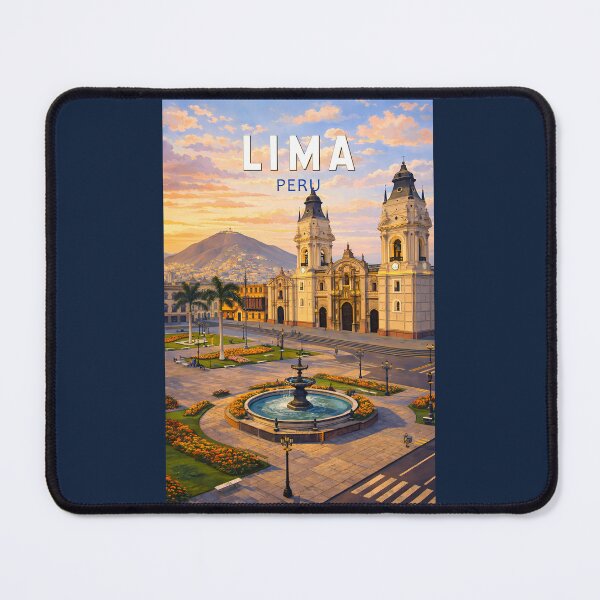 Item preview, Lima Peru Illustration Travel Art Vintage designed and sold by KrisSidDesigns.