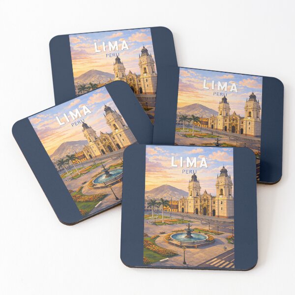 Item preview, Lima Peru Illustration Travel Art Vintage designed and sold by KrisSidDesigns.