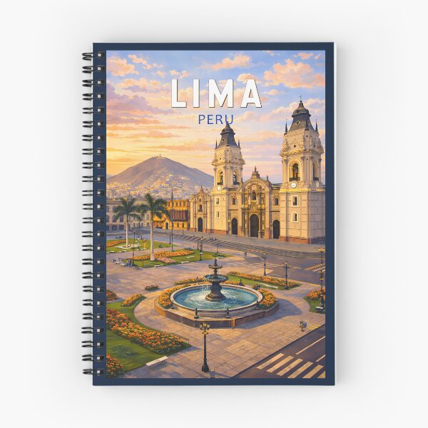 Item preview, Lima Peru Illustration Travel Art Vintage designed and sold by KrisSidDesigns.