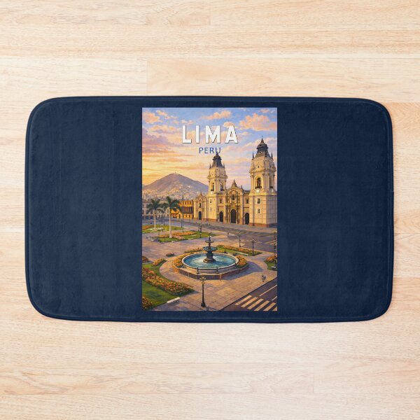 Item preview, Lima Peru Illustration Travel Art Vintage designed and sold by KrisSidDesigns.