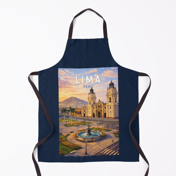 Item preview, Lima Peru Illustration Travel Art Vintage designed and sold by KrisSidDesigns.