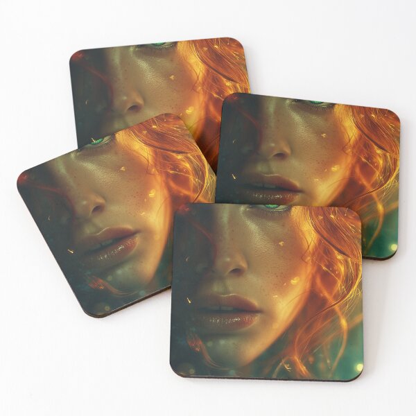 Item preview, Emerald Gaze in the Ember Veil designed and sold by oanaunciuleanu.