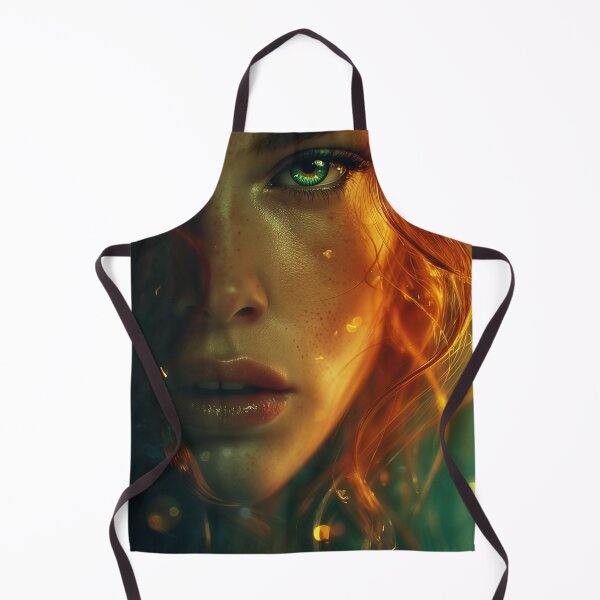 Item preview, Emerald Gaze in the Ember Veil designed and sold by oanaunciuleanu.