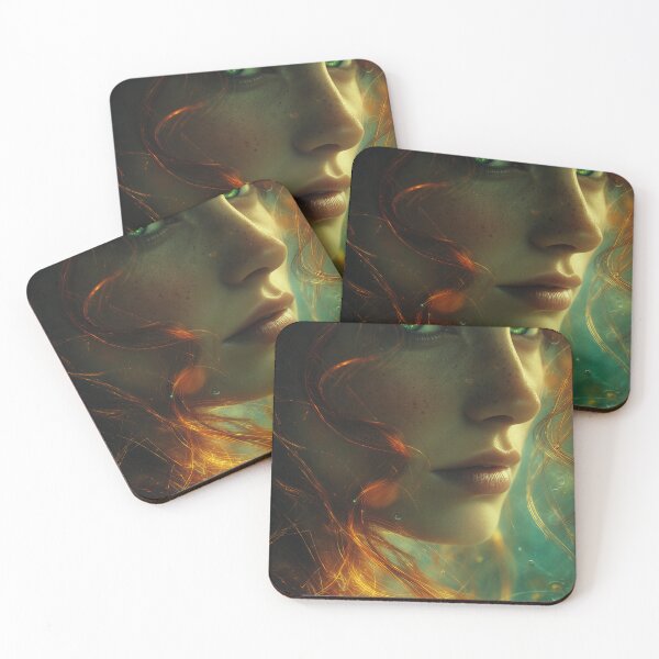 Item preview, Emerald Gaze in the Ember Veil designed and sold by oanaunciuleanu.