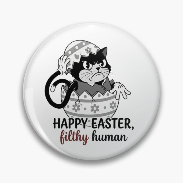 Item preview, Funny Grumpy Retro Cartoon Easter Cat Filthy Human Design designed and sold by PoomDesign.