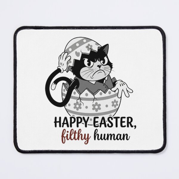 Item preview, Funny Grumpy Retro Cartoon Easter Cat Filthy Human Design designed and sold by PoomDesign.