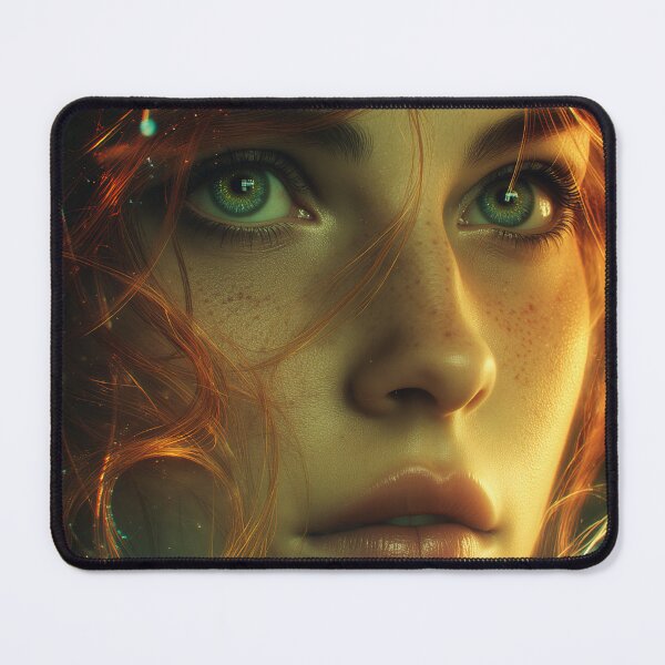 Item preview, Emerald Gaze in the Ember Veil designed and sold by oanaunciuleanu.