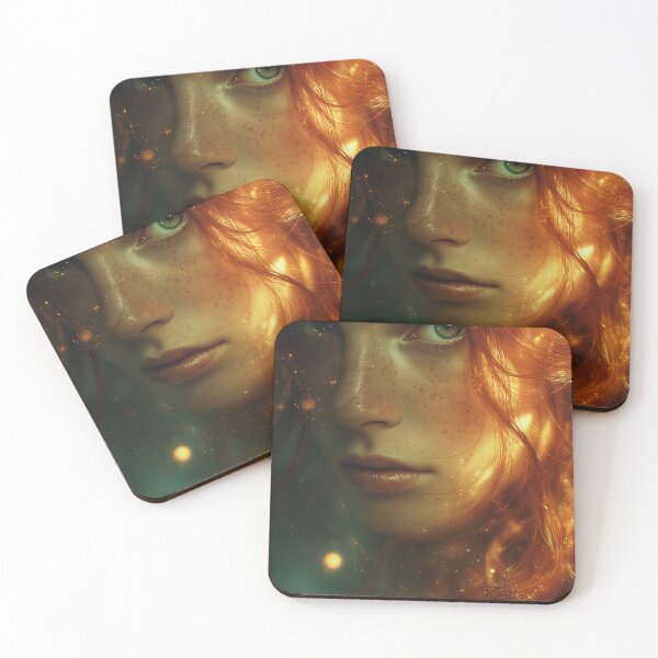 Item preview, Emerald Gaze in the Ember Veil designed and sold by oanaunciuleanu.
