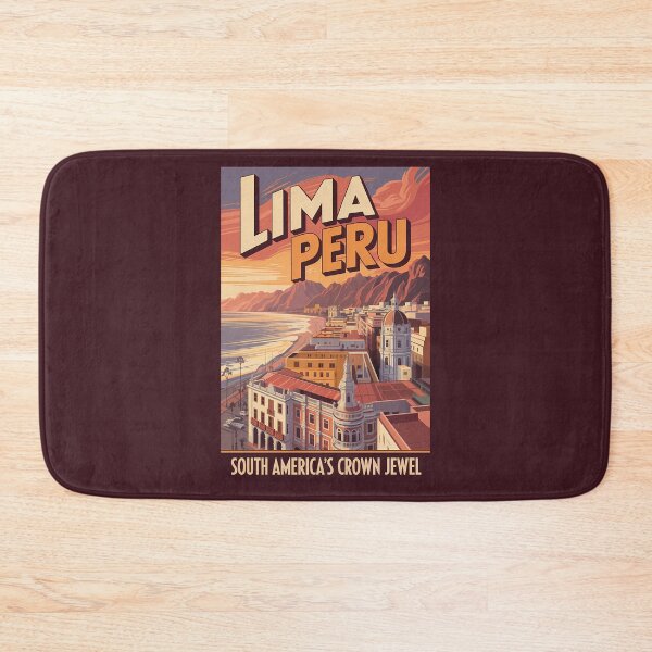 Item preview, Lima Peru Coast Illustration Travel Art Vintage designed and sold by KrisSidDesigns.