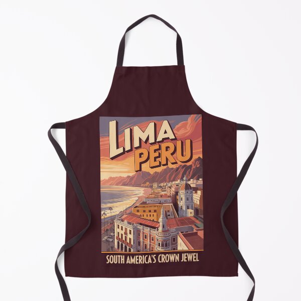 Item preview, Lima Peru Coast Illustration Travel Art Vintage designed and sold by KrisSidDesigns.