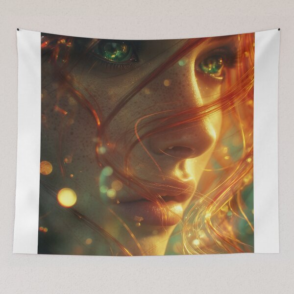 Item preview, Emerald Gaze in the Ember Veil designed and sold by oanaunciuleanu.