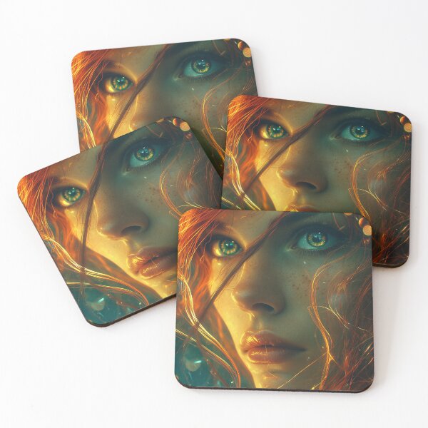 Item preview, Emerald Gaze in the Ember Veil designed and sold by oanaunciuleanu.