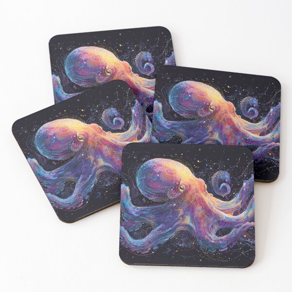 Item preview, Colorful octopus floats in space designed and sold by anytka.