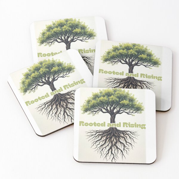 Item preview, Rooted and Rising — Tree of Life with Deep Roots Inspirational Nature Art Motivational Poster designed and sold by nancysdaughter.