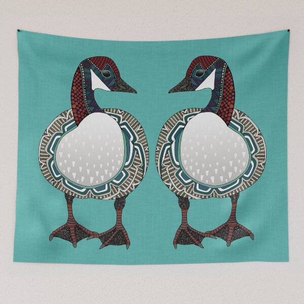 Item preview, goose turquoise blue designed and sold by scrummy.