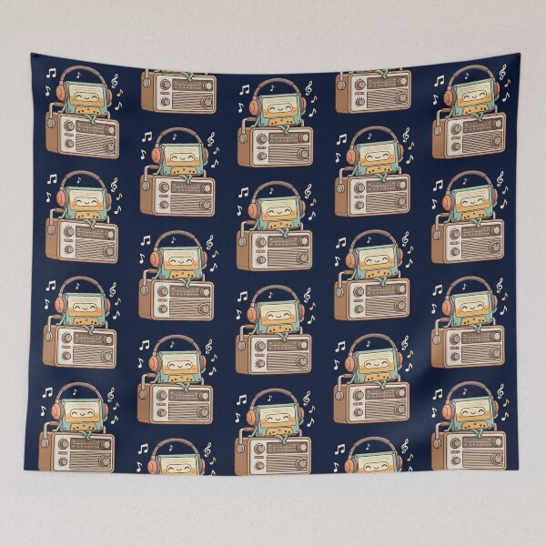 Item preview, Retro Cassette & Radio – Whimsical Music Design designed and sold by Dogandesighn.