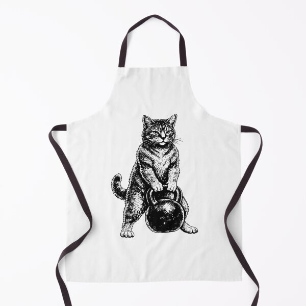 Item preview, Kettlebell cat Funny Gym Kitty Workout 90s Strong Kitten Fitness Humor Pet Lover Weightlifting designed and sold by gunaone-design.